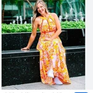 Anthropologie Abel the Label Charlotte Maxi Dress Size Large